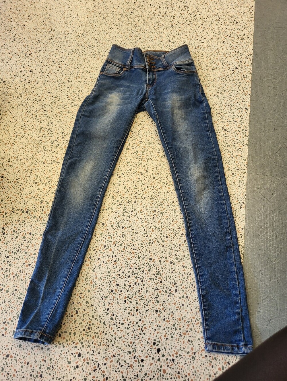 Skinny Jeans for Women - Dark Blue Washed Denim